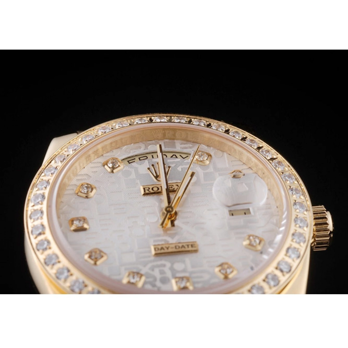 Best AAA Replica Sites Plated Stainless Dial Day-Date Gold Steel Rolex Yellow White 18k 0630